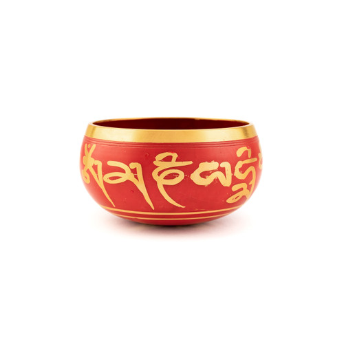 Red Cast Tibetan Singing Bowl 4"