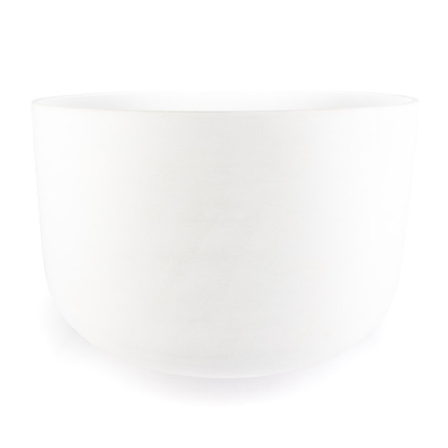 20" E Note 440Hz Frosted Crystal Singing Bowl Crystal Vibes #c20ep35