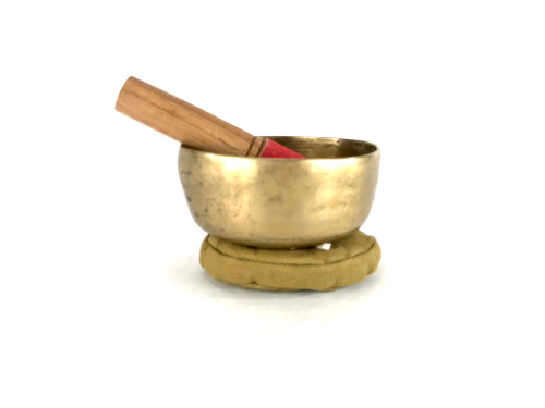 4.5" A/D# Note Antique Himalayan Singing Bowl #d2660118