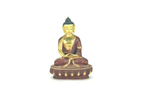 Gilded Gold/Bronze 8" Amitabha Nepalese Buddha Statue #st241