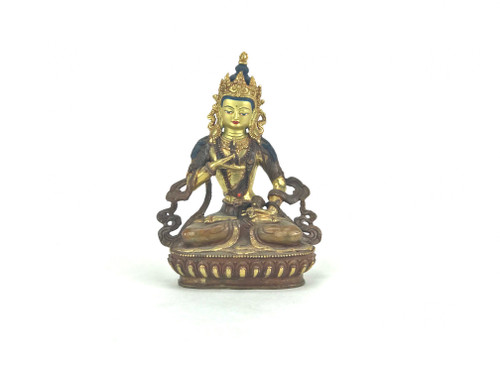 Gilded Gold/Bronze 8.5" Vajrasattva Nepalese Buddha Statue #st268