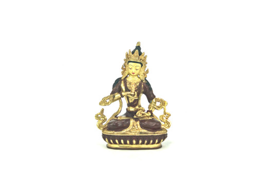 Gilded Gold/Bronze 8.5" Vajrasattva Nepalese Buddha Statue #st274