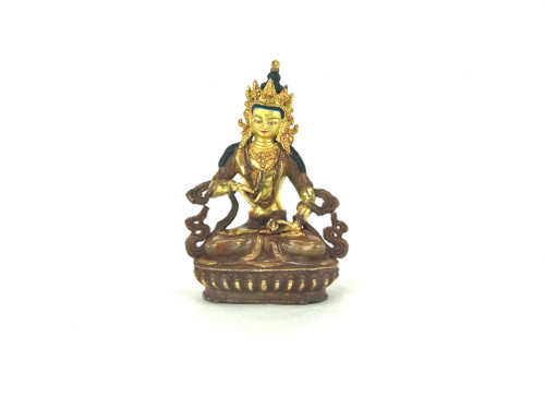 Gilded Gold/Bronze 8.5" Vajrasattva Nepalese Buddha Statue #st131