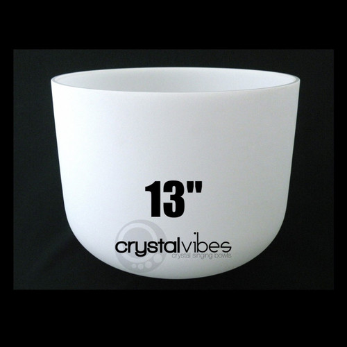 13" A Note 440Hz Frosted Crystal Singing Bowl Crystal Vibes#cvf13am15