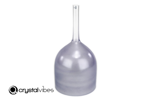 8" Handle G Note Tanzanite Fusion Translucent Crystal Singing Bowl UP #hh8gm15 11001741