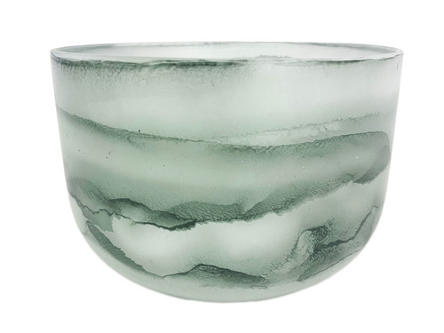 8" A Note 432Hz Perfect Pitch Moss Agate Empyrean Fusion Crystal Singing Bowl Crystal Vibes #ca008am35 11001832