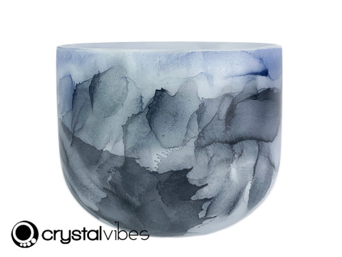 9" A# Note 440Hz Lapis/Black Tourmaline Empyrean Fusion Crystal Singing Bowl Crystal Vibes UP ca009asm15 11002197