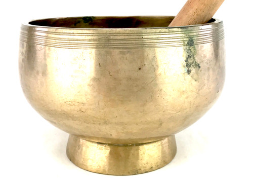 6.25" F/A# Note Antique Naga Pedestal Himalayan Singing Bowl #f9700921