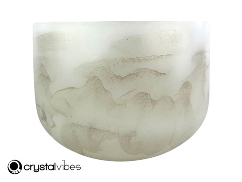 9" Perfect Pitch F Note Selenite Fusion Empyrean Crystal Singing Bowl SR #ca009fpp0 11002551