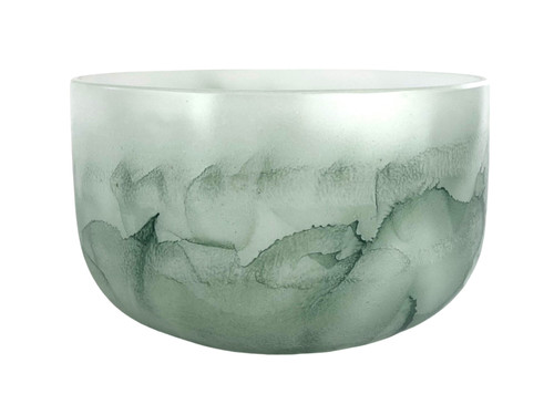 9" A Note 440Hz Perfect Pitch Moss Agate Empyrean Fusion Crystal Singing Bowl Crystal Vibes  #ca009app0 11002632