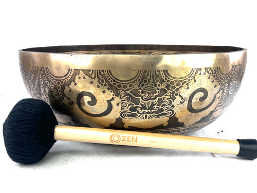 Zen Grounding Etched 12150 Gram D/A# Note Singing Bowl 22.5" #ztg12150