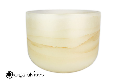 12" Perfect Pitch D Note Citrine Fusion Empyrean Crystal Singing Bowl UP #ca0012dm5 11001775