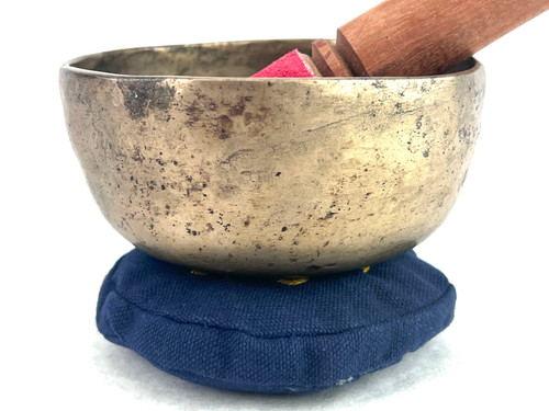 4.5" A/D# Note Antique Himalayan Singing Bowl #a3100323
