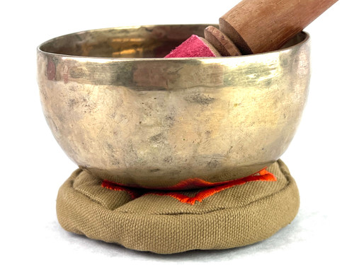 4.5" G#/D Note Antique Himalayan Singing Bowl #g3000323