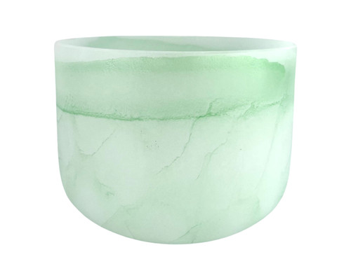 9" F# Note 440Hz Perfect Pitch Prehnite Empyrean Fusion Crystal Singing Bowl Crystal Vibes  #ca009fspp0 11003141