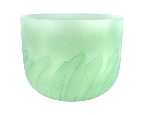 9" F# Note 440Hz Perfect Pitch Prehnite Empyrean Fusion Crystal Singing Bowl Crystal Vibes UP #ca009fsm5 11003217