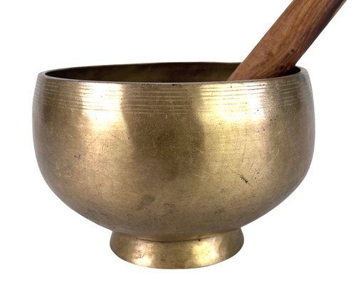 6.25" D/G# Note Antique Naga Pedestal Himalayan Singing Bowl #d7600623