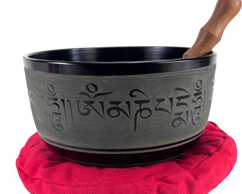 8.75" A/C Note Aluminum Cast Himalayan Singing Bowl #a14700623