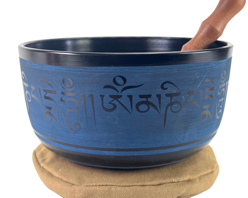 8.75" A/C Note Aluminum Cast Himalayan Singing Bowl #a14800623x