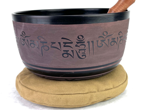 8" A#/C Note Aluminum Cast Himalayan Singing Bowl #a10810923