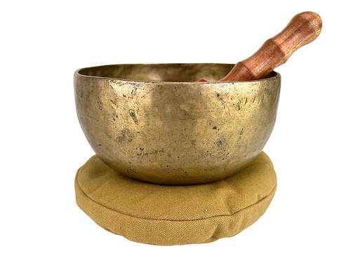 7.5" F/B Note Antique Himalayan Singing Bowl #f9251023