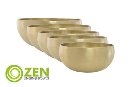 8-12.25" 5-Note Zen Bioconcert Series Singing Bowl Set #zbcset86