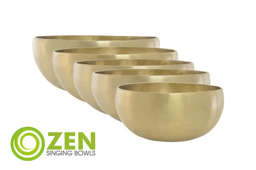 8-12" 5-Note Zen Bioconcert Series Singing Bowl Set #zbcset89