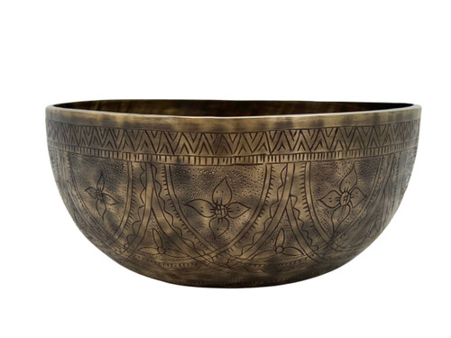 10" B/F Note Premium Engraved Singing Bowl Zen Himalayan Pro Series #b21900224