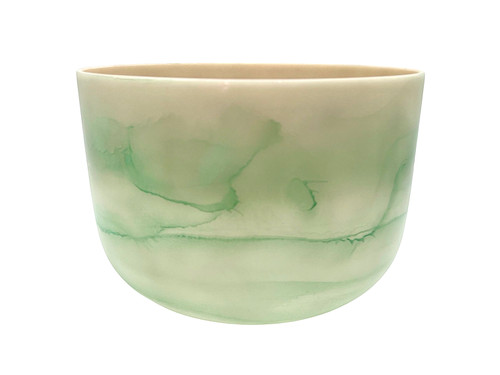 *Blemished* 12" G# Note 432Hz Emerald & Smokey Quartz Empyrean Fusion Crystal Singing Bowl Crystal Vibes #ca0012gsm25 85000783