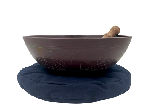 12.25" E/A Note Aluminum Flat Cast Himalayan Singing Bowl #e12621023