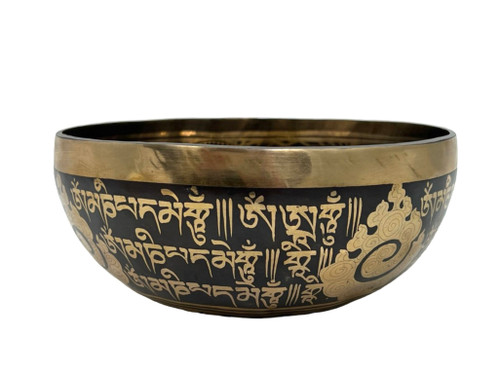 7.75" F#/C# Note Premium Etched Singing Bowl Zen Himalayan Pro Series #f10850324