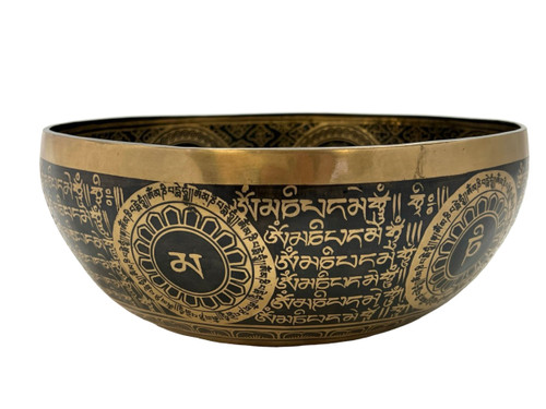 11.5" G/D# Note Premium Etched Singing Bowl Zen Himalayan Pro Series #g24950324