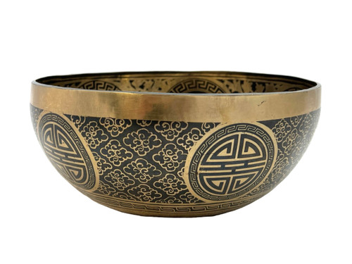 10.75" A/D# Note Premium Etched Singing Bowl Zen Himalayan Pro Series #a21600224