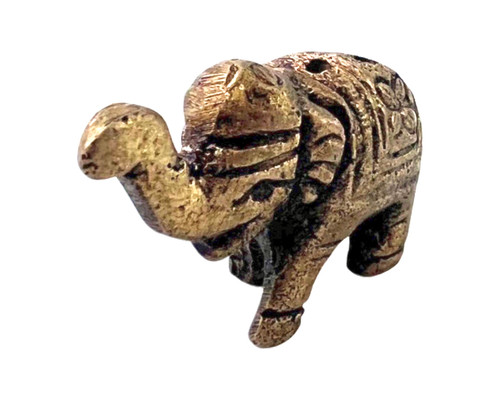 Small Brass Elephant Incense Holder Statue