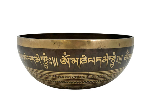 9.5" C#/G# Note Etched Singing Bowl Zen Himalayan Pro Series #c17550524