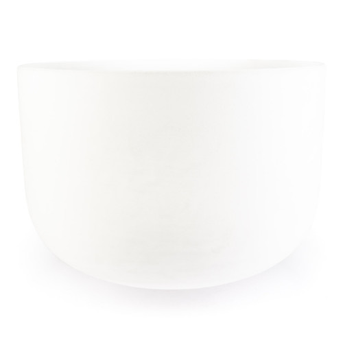 18" F# Note 432Hz Perfect Pitch Frosted Crystal Singing Bowl Crystal Vibes #c18fsm30
