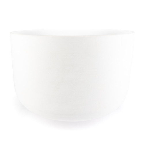 20" D Note 440Hz Frosted Crystal Singing Bowl Crystal Vibes #c20dp45