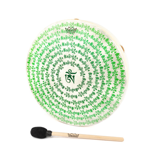 16" Emerald Sanskrit White Buffalo Drum