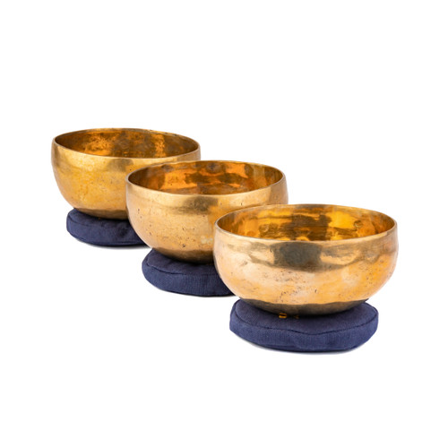 5-5.25" 3-Note MiFaSol Himalayan Singing Bowl Set #himalayanset266