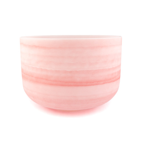 14" C Note 432Hz Perfect Pitch Rhodochrosite Frosted Fusion Crystal Singing Bowl Crystal Vibes #cvf14cm30 11003710