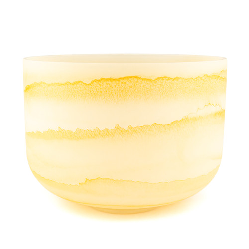 12" E Note 440Hz Perfect Pitch Citrine Frosted Fusion Crystal Singing Bowl Crystal Vibes #cvf12ep5 11003716