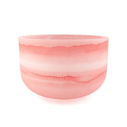 10" C Note 440Hz Perfect Pitch Rhodochrosite Frosted Fusion Crystal Singing Bowl Crystal Vibes #cvf10cp5 11003735