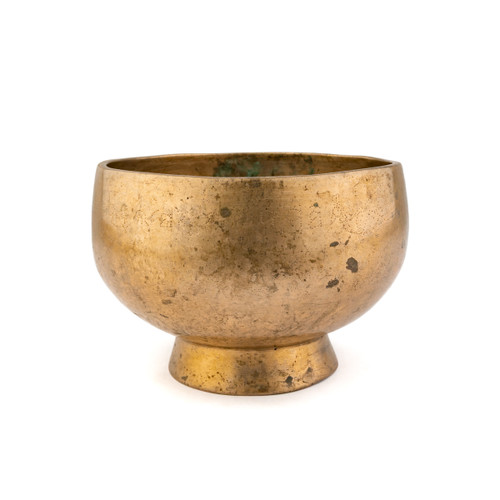 6.75" D/A Note Antique Naga Pedestal Himalayan Singing Bowl #d10000126