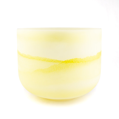 10" E Note 432Hz Lemon Quartz Frosted Fusion Crystal Singing Bowl Crystal Vibes #cvf10em25 11003751