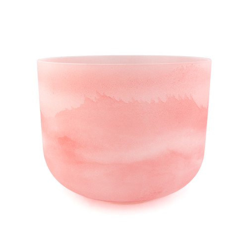 11" C Note 440Hz Perfect Pitch Rhodochrosite Frosted Fusion Crystal Singing Bowl Crystal Vibes #cvf11cpp0 11003749