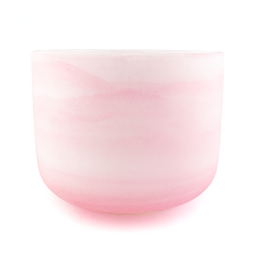 11" F Note 432Hz Perfect Pitch Rose Quartz Frosted Fusion Crystal Singing Bowl Crystal Vibes #cvf11fm30 11003766