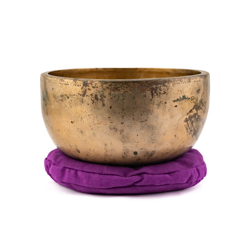 8" F/B Note Antique Himalayan Singing Bowl #f19300126