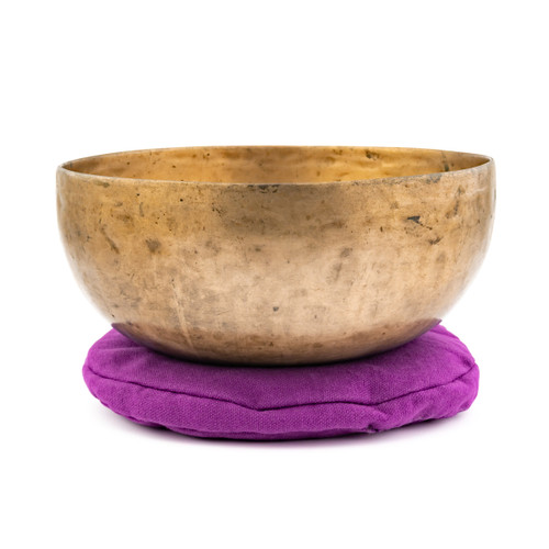 8.5" A#/E Note Antique Himalayan Singing Bowl #a9400226