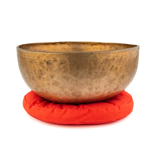 11.25" F/B Note Antique Himalayan Singing Bowl #f24500226
