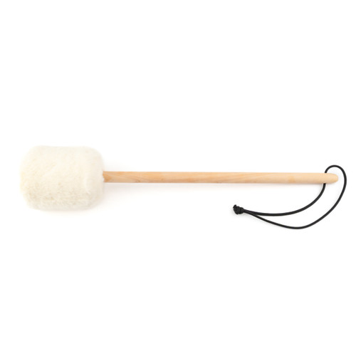 Zen Small Premium Faux Fur White Gong Mallet #zgmwhitesmall